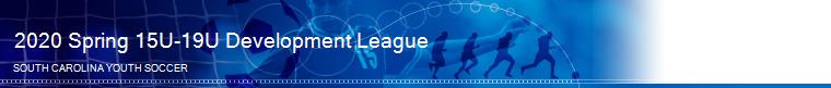 2020 Spring 15U-19U Development League banner